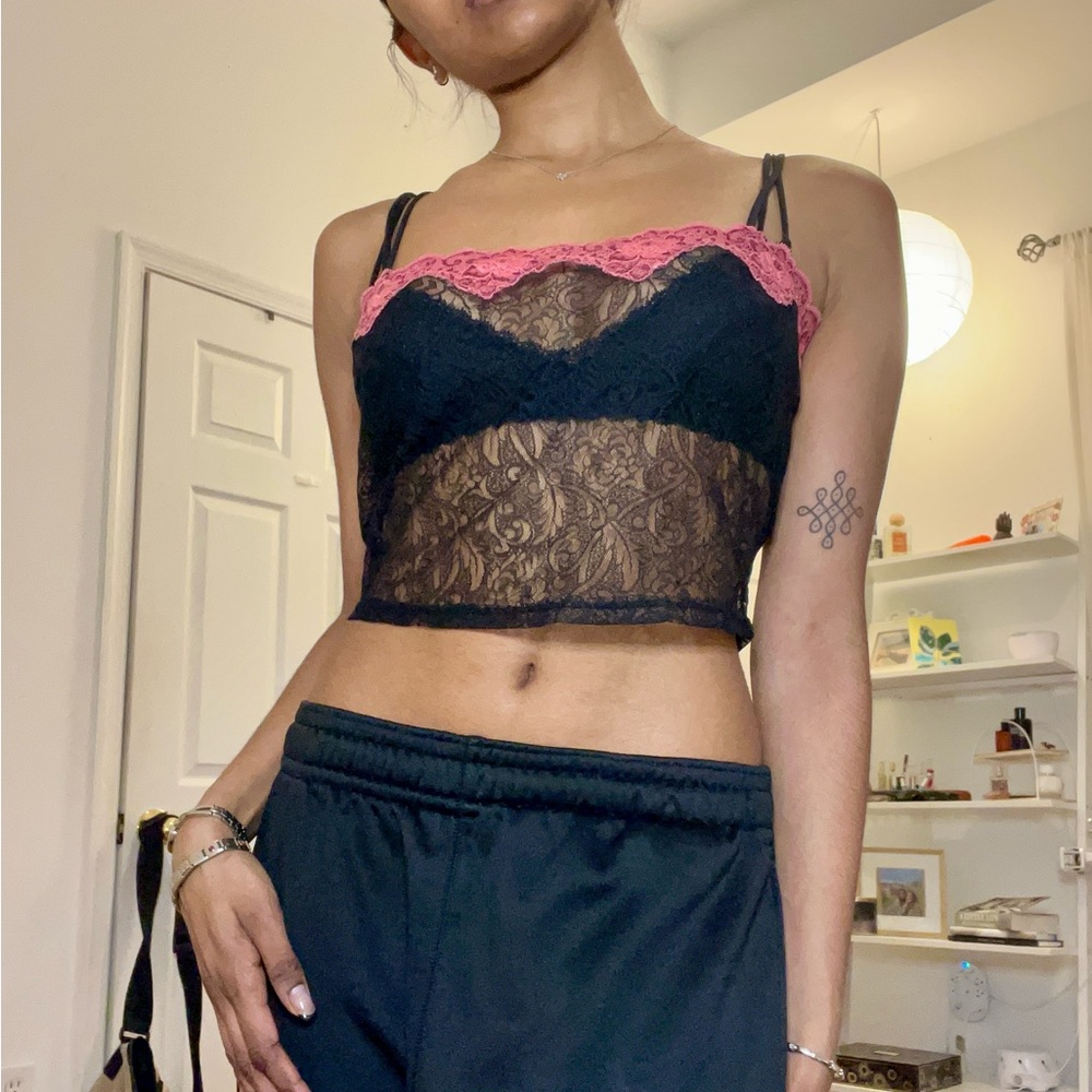 FREE PEOPLE Brown Spaghetti Strap Tank Top